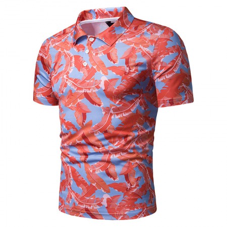 New 3D Printing Summer Men's Beach Style Short-Sleeved T-Shirt